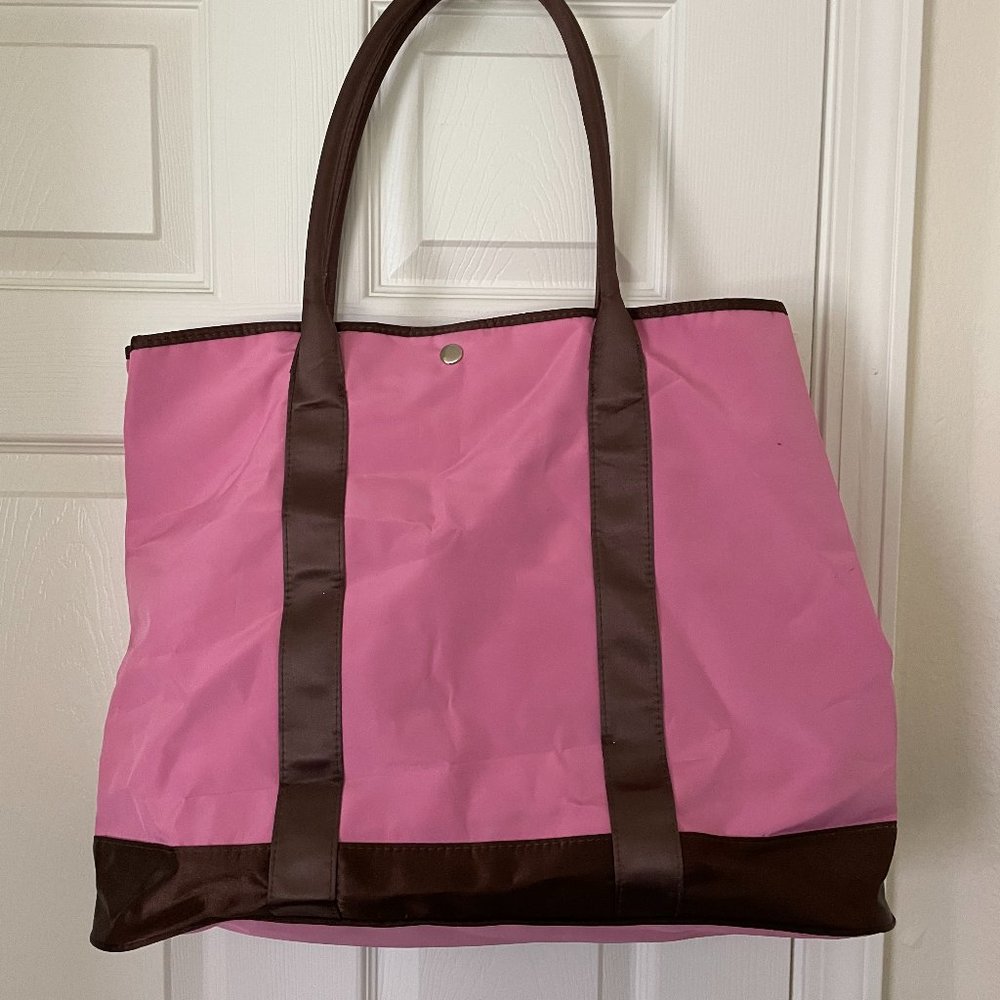 Pink & Brown Hand Bag, tote, Great Condition, Clean Pre-Owned